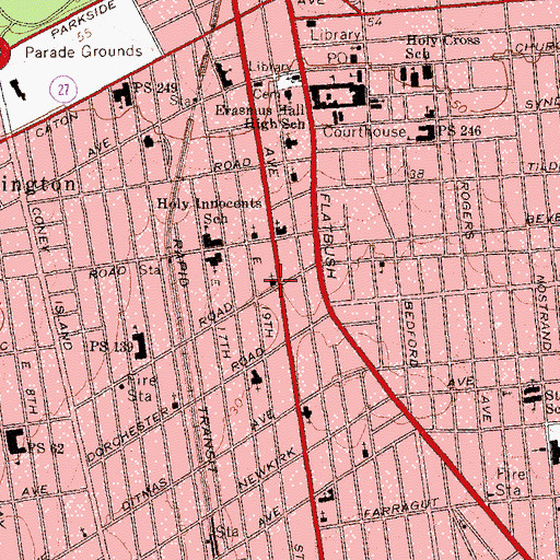 Topographic Map of Baptist Church of The Redeemer, NY
