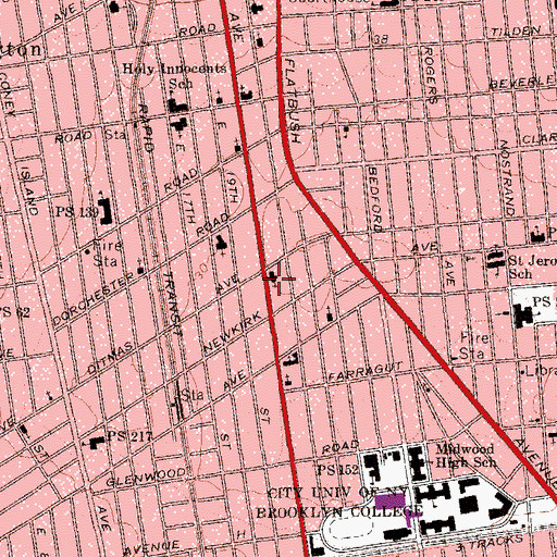 Topographic Map of Pilgrim Wesleyan Church, NY