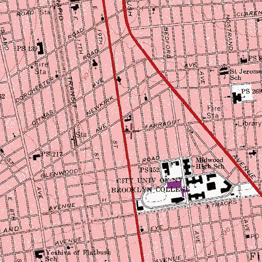 Topographic Map of Church of The Nativity, NY