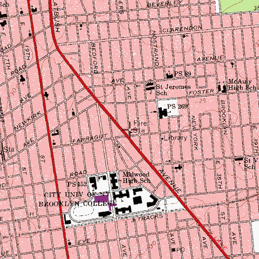 Topographic Map of Liberty Hall Church of God, NY