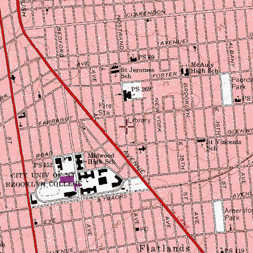 Topographic Map of Good Shepherd Baptist Church, NY