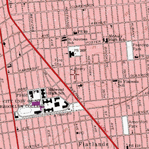Topographic Map of Saint Gabriel Spiritual Church, NY