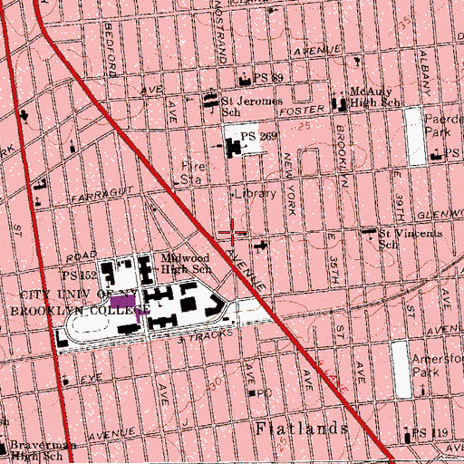 Topographic Map of Rock of Holiness Deliverance Church, NY