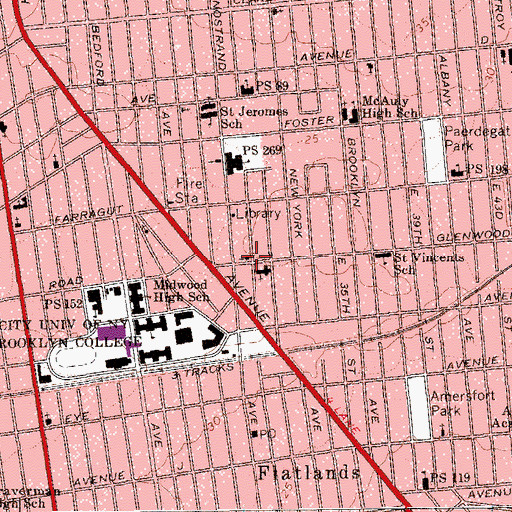 Topographic Map of Congregation B'nai Jacob, NY