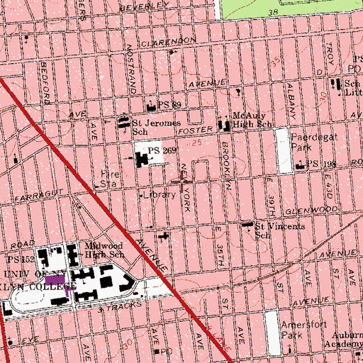 Topographic Map of Evangelical Crusade of Fishers, NY