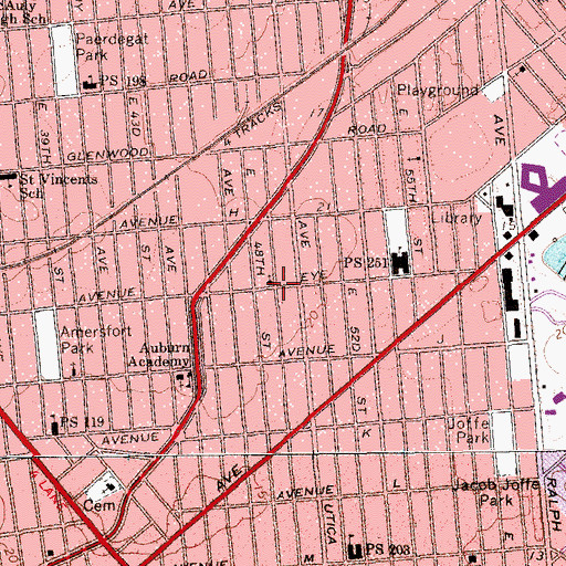 Topographic Map of Congregation Bnai Israel, NY