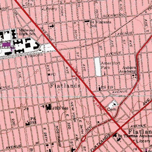 Topographic Map of Saint Marks Deliverance Church, NY