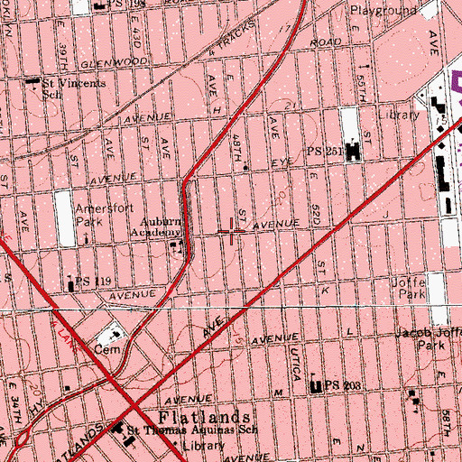 Topographic Map of Jesus Revival Center, NY