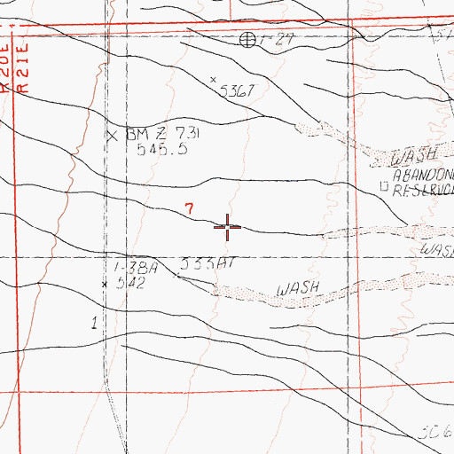 Topographic Map of Camp Ibis (historical), CA