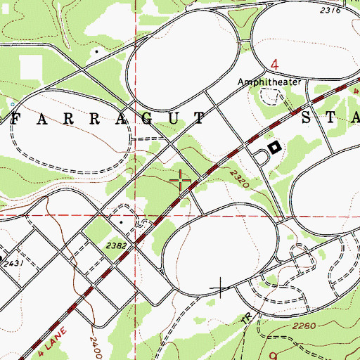 Topographic Map of Naval Training Station Farragut (historical), ID