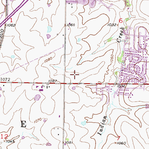 Topographic Map of Indian Trail Middle School, KS