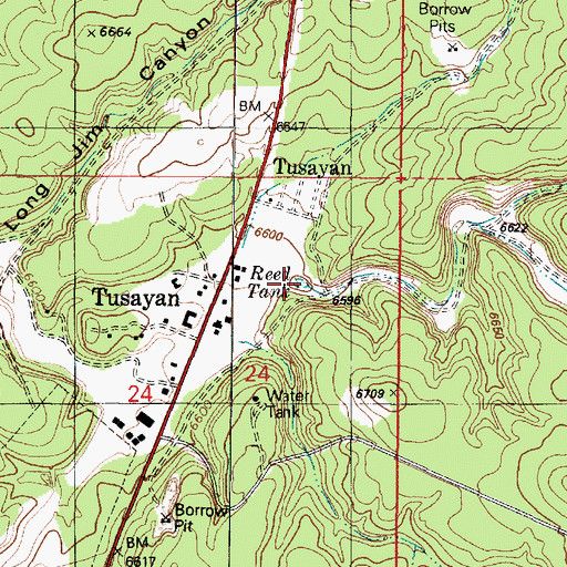 Topographic Map of Reed Tank, AZ