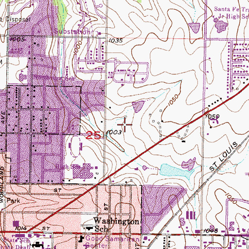 Topographic Map of Kedesh Academy, KS