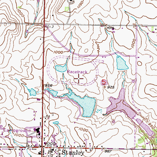 Topographic Map of Lakewood Middle School, KS