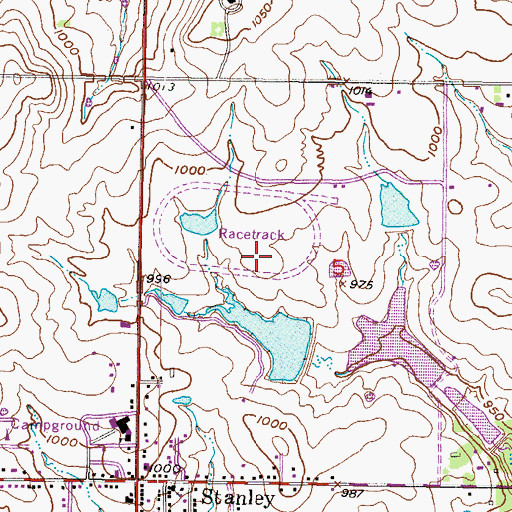 Topographic Map of Lakewood Middle School, KS