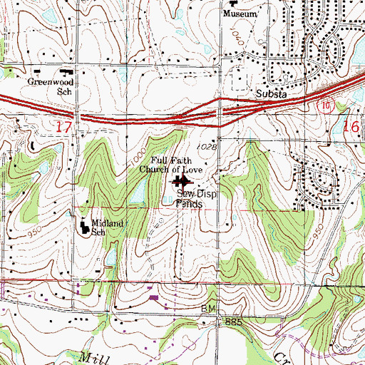 Topographic Map of Maranatha Christian Academy, KS