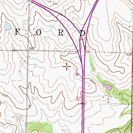 Topographic Map of Heartland Elementary School, KS