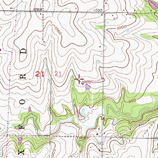 Topographic Map of Heatherstone Elementary School, KS
