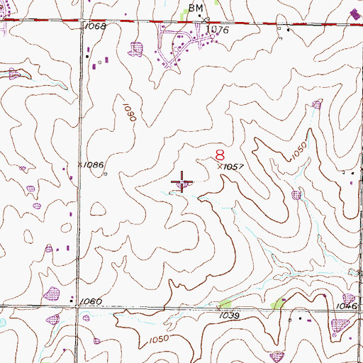 Topographic Map of Brougham Elementary School, KS