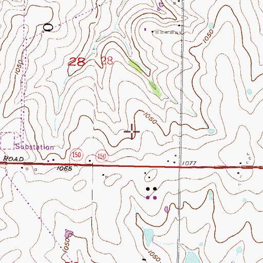Topographic Map of California Trail Middle School, KS