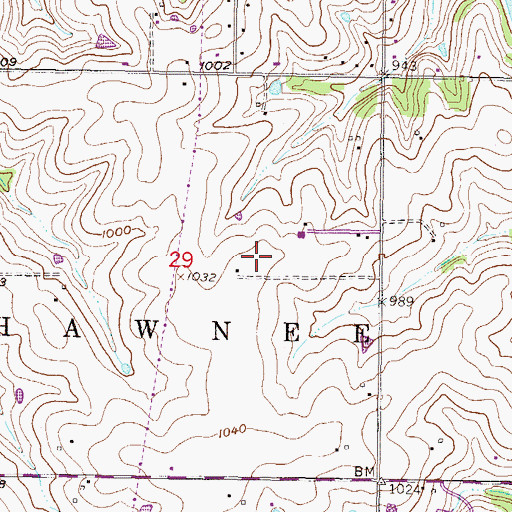 Topographic Map of Christa McAuliffe Elementary School, KS