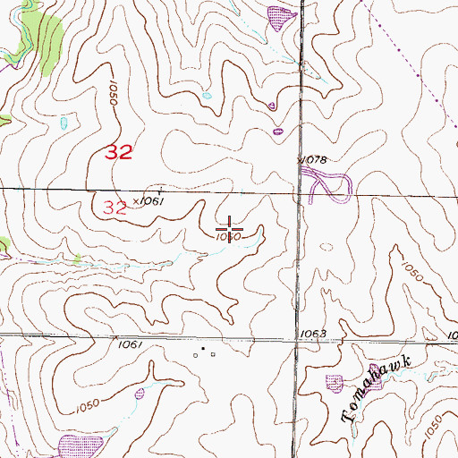 Topographic Map of Briarwood Elementary School, KS