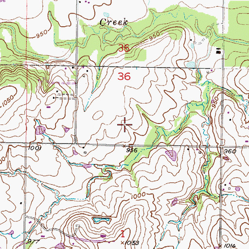Topographic Map of Harmony Elementary School, KS