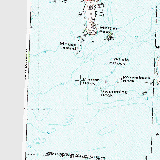 Topographic Map of Planet Rock, CT