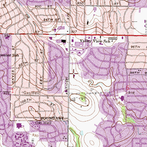 Topographic Map of Westbrooke Church, KS