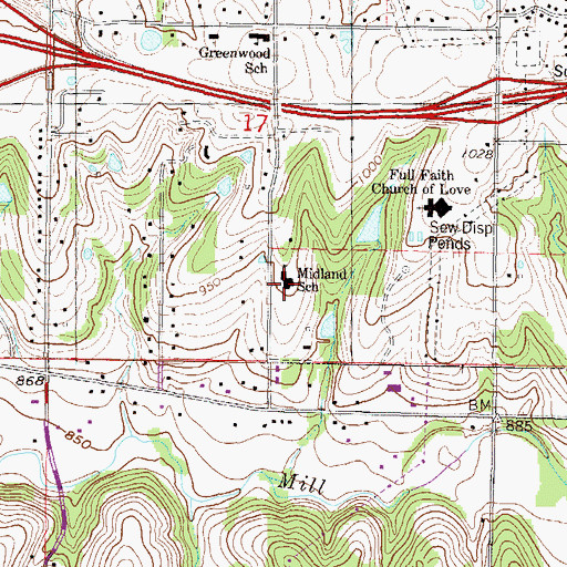Topographic Map of Seventh Day Adventist Church, KS