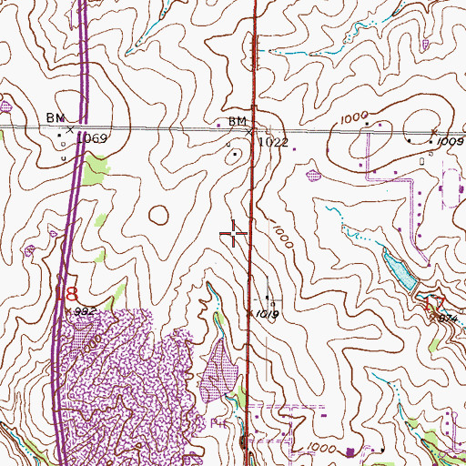 Topographic Map of Southwoods Christian Church, KS