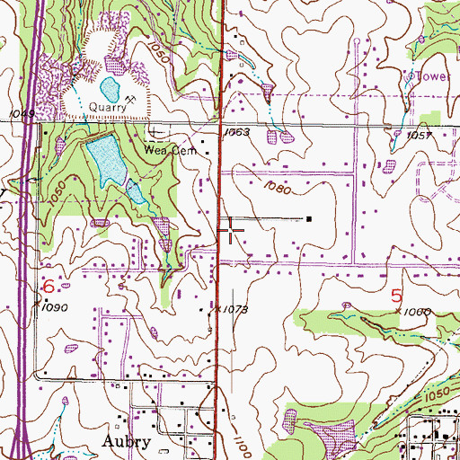 Topographic Map of Stilwell United Methodist Church, KS