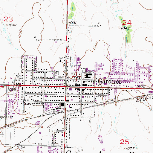 Topographic Map of Pentecostal Power House Church, KS