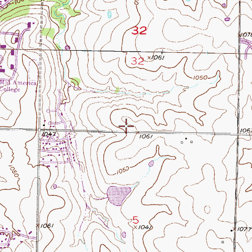 Topographic Map of Primitive Baptist Church, KS