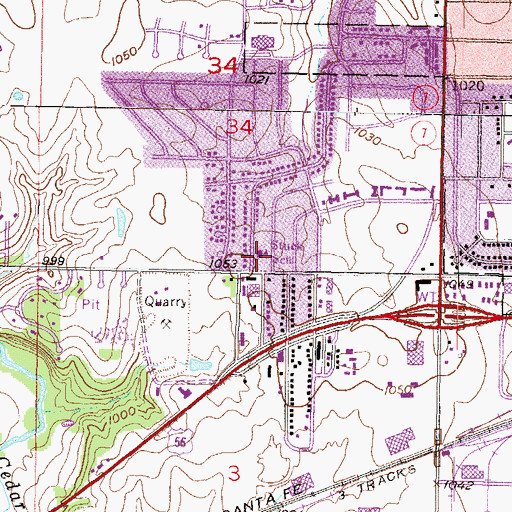 Topographic Map of Redeemer Lutheran Church, KS