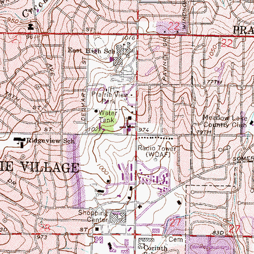 Topographic Map of Reorganized Church of Latter Day Saints, KS