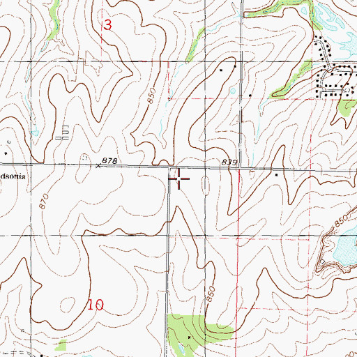 Topographic Map of Sacred Heart of Jesus Parish Church, KS