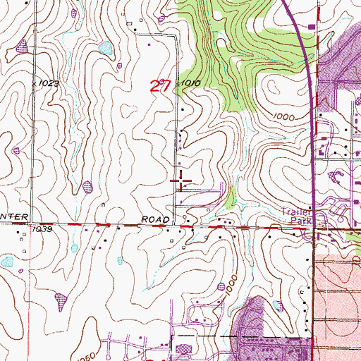 Topographic Map of Olathe View Baptist Church, KS