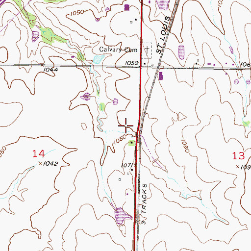 Topographic Map of Olathe Life Fellowship Church, KS