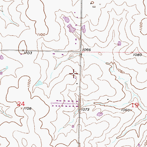 Topographic Map of Olathe Christian Fellowship, KS