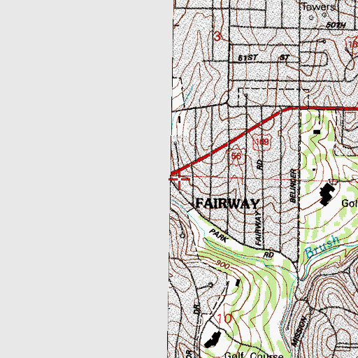 Topographic Map of Old Mission Methodist Church, KS