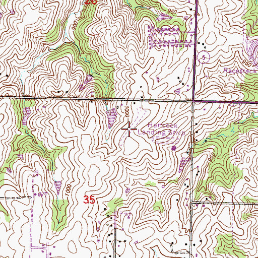 Topographic Map of Open Door Baptist Church, KS