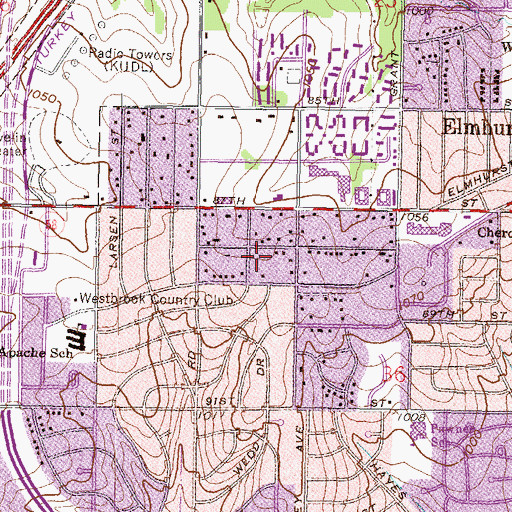 Topographic Map of BreakPointe Community Church, KS