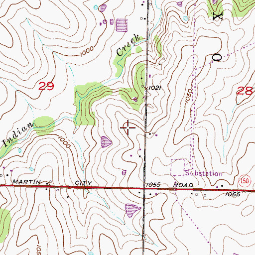 Topographic Map of New Hope Presbyterian Church, KS