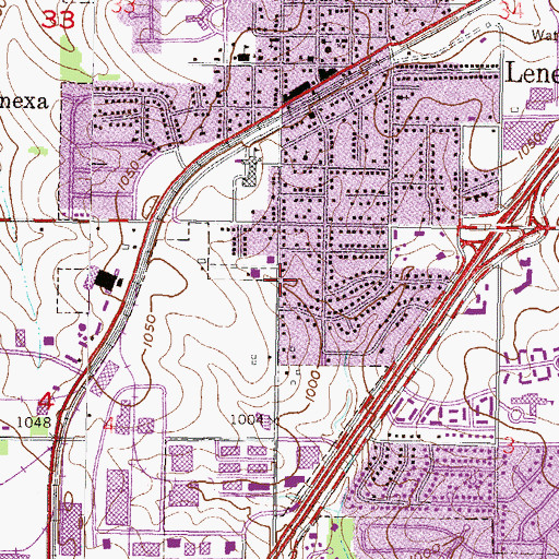 Topographic Map of New Vision Church of God in Christ, KS