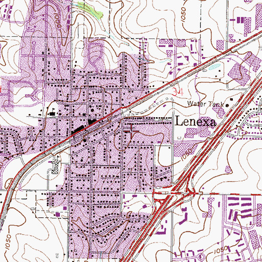 Topographic Map of Kansas Baptist Convention, KS