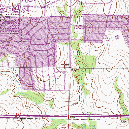 Topographic Map of Kansas City Church of Christ, KS