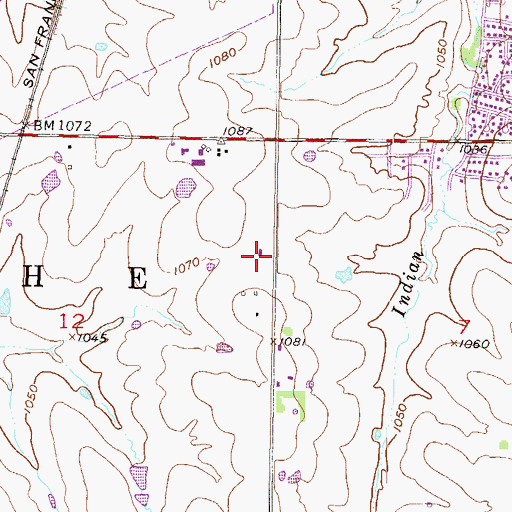 Topographic Map of Kansas District of The Wesleyan Church, KS