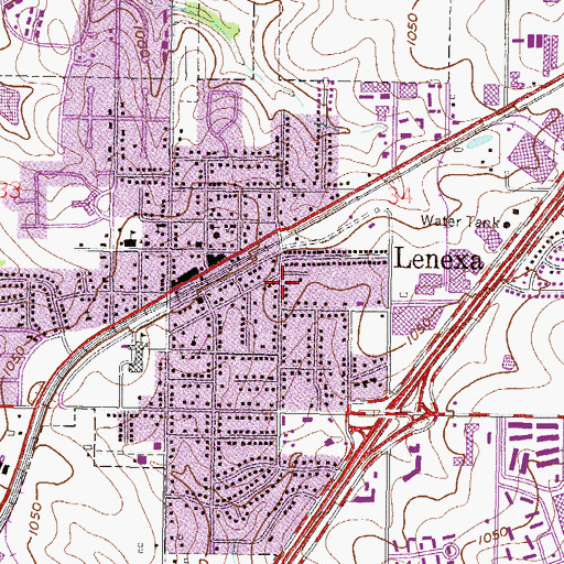 Topographic Map of Lao American Baptist Church, KS