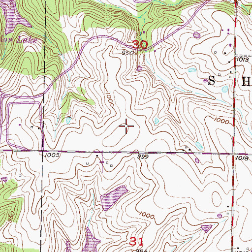 Topographic Map of Lenexa Christian Center, KS